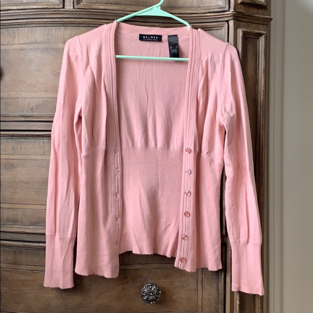 Pink Bottom up V-Neck Sweater